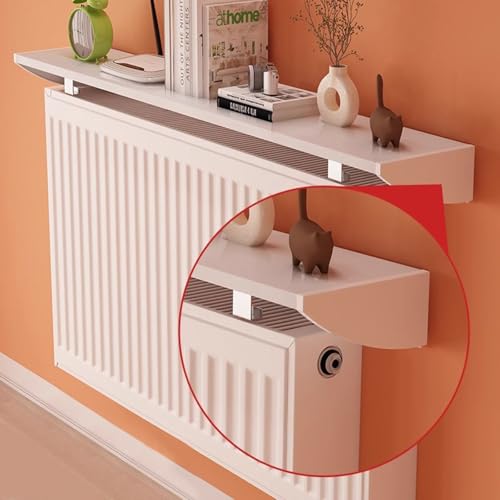 Pływające półki grzejnikowe, smukła ochrona przed dymem, pyłoszczelna osłona, bez wiercenia, aluminiowa półka na grzejnik, łożysko o dużym obciążeniu