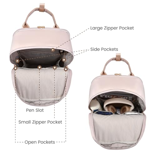 Image of LOVEVOOK Laptop Backpack for Women 15.6 Inch Laptop Bag with USB Port, Fashion Waterproof Backpacks Teacher Nurse Stylish Travel Bags Vintage Daypacks for College Work