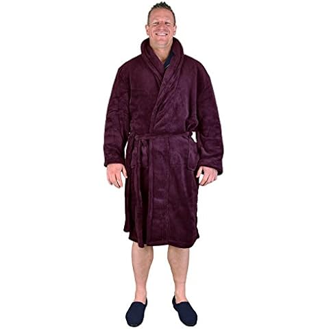 Espionage Big Mens Burgundy Garner Ultra Soft Dressing Gown Large Man Navy Blue Burgundy Red Bottle Green for Sizes 2XL 3XL 4XL 5XL 6XL 7XL 8XL, Size : 6XL Cover