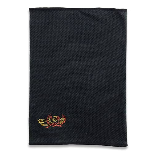 ならまき めっちゃ薄い腹巻き第2弾 サイズM-L 四神 キトラ古墳 天文図 奈良 はらまき シルク コットン 絹 綿… (朱雀/黒)