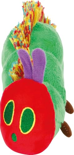 small Foot Raupe Nimmersatt Kuscheltier 28 cm, weiches Stofftier aus dem Eric Carle Kinderbuch, Baby Spielzeug ab 1 Jahr, Schmusetier für Kleinkinder, 12788