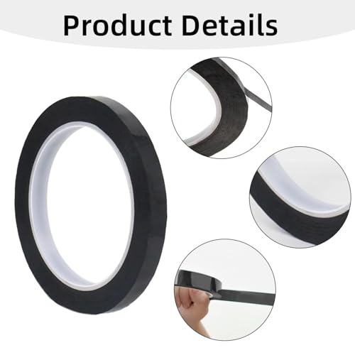 Whiteboard Klebeband Schwarz 4 Stück Selbstklebend Grafikband,Tape Für Diagramm Band Kunstband Kunstband Gridding Grafikband Markierbänder für Schule Büro Scrapbooking Schule Büro Scrapbooking