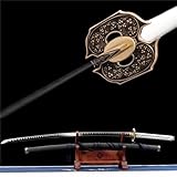 HERO SWORD-Devil May Cry 5 Vergil Anime Cosplay Sword Warrior Yamato Sword/Dante's Rebellion,51inch Nodachi Samurai Sword Real Sharp Long Katana Sword Hand Forged Manganese Steel Black Cool Sword