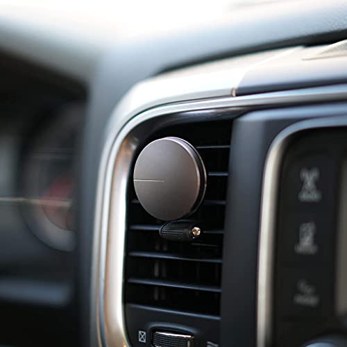 Le Reve De Paris Spirit Car Premium Air Freshener Reusable Aluminum Magnetic Locket Set With Air Vent Clip 2 Different Scents Included (Gray) #TOP2