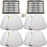 GreenVacShop 4+2 Pack Shark Navigator Lift-Away NV350, NV351, NV352, NV355, NV356E, NV357, NV360, NV370, NV391, UV440, UV490, UV540 Replacement Filter Set, 4 Foam+4 Felt+2 HEPA Filters, XFF350 XHF350