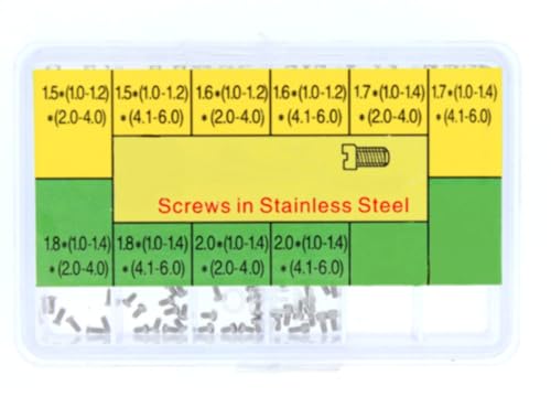 Ewatchparts 100 Watch Movement Flat Head Screw Assorted Compatible With Miyota Seiko Omega Tag Citizen