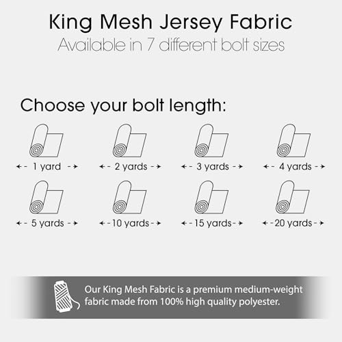 Premium Black Polyester Athletic Mesh Fabric - 1 Yard Bolt, 60" Wide, Perfect for Custom Sports Jerseys and Durable Uniforms 6 Premium Black Polyester Athletic Mesh Fabric - 1 Yard Bolt, 60" Wide, Perfect for Custom Sports Jerseys and Durable Uniforms - Image 5