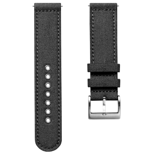 Bracelet de montre en toile de coton premium et boucle acier inoxydable vintage