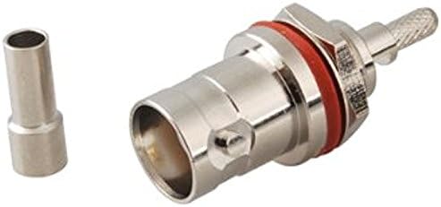 5QTY BNC Jack Female Connector Straight Bulkhead with O-Ring Crimp for RG316 RG174 LMR100 Cable Ships from USA