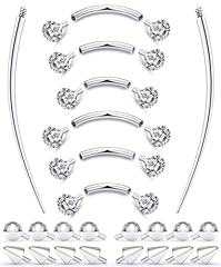 Silver internal thread 16G Curved Bar Piercing Jewelry