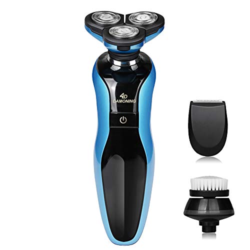 Electric Shaver for Men, 4D Rechargeable IPX7 Waterproof 4 in 1 Men's Rotary Shavers Wet and Dry Electric Shaving Razors for Husband, Father and Son Gift