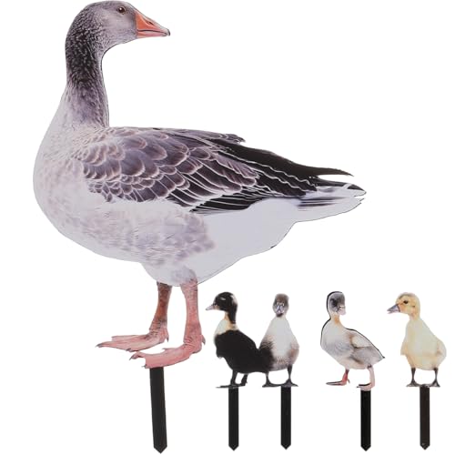 HEMOTON 1 canard décoratif de jardin en acrylique - Ornement animal amusant pour le jardin et...
