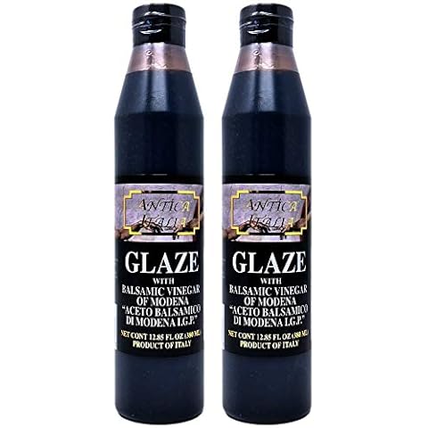 Antica Italia Thick Balsamic Vinegar of Modena Italian Glaze, (Pack of 2) 12.85 Ounce Each, From Italy Cover