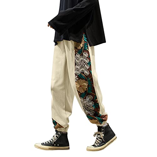 Pantalon décontracté homme en grande taille tenue de travail style rétro