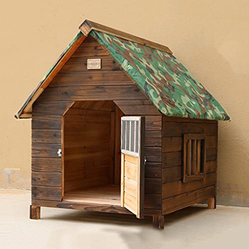 Amazon.co.jp: 犬小屋の炭化無垢材耐候性、犬小屋犬小屋木製屋外、犬