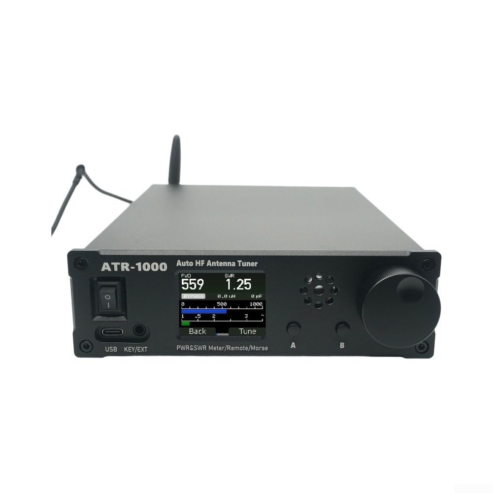 ATR1000 Tuner D'antenne Automatique 1000W 1.8-30MHz Avec Télécommande WiFi Et Compteur VSWR Pour Les Opérateurs En Ondes Courtes
