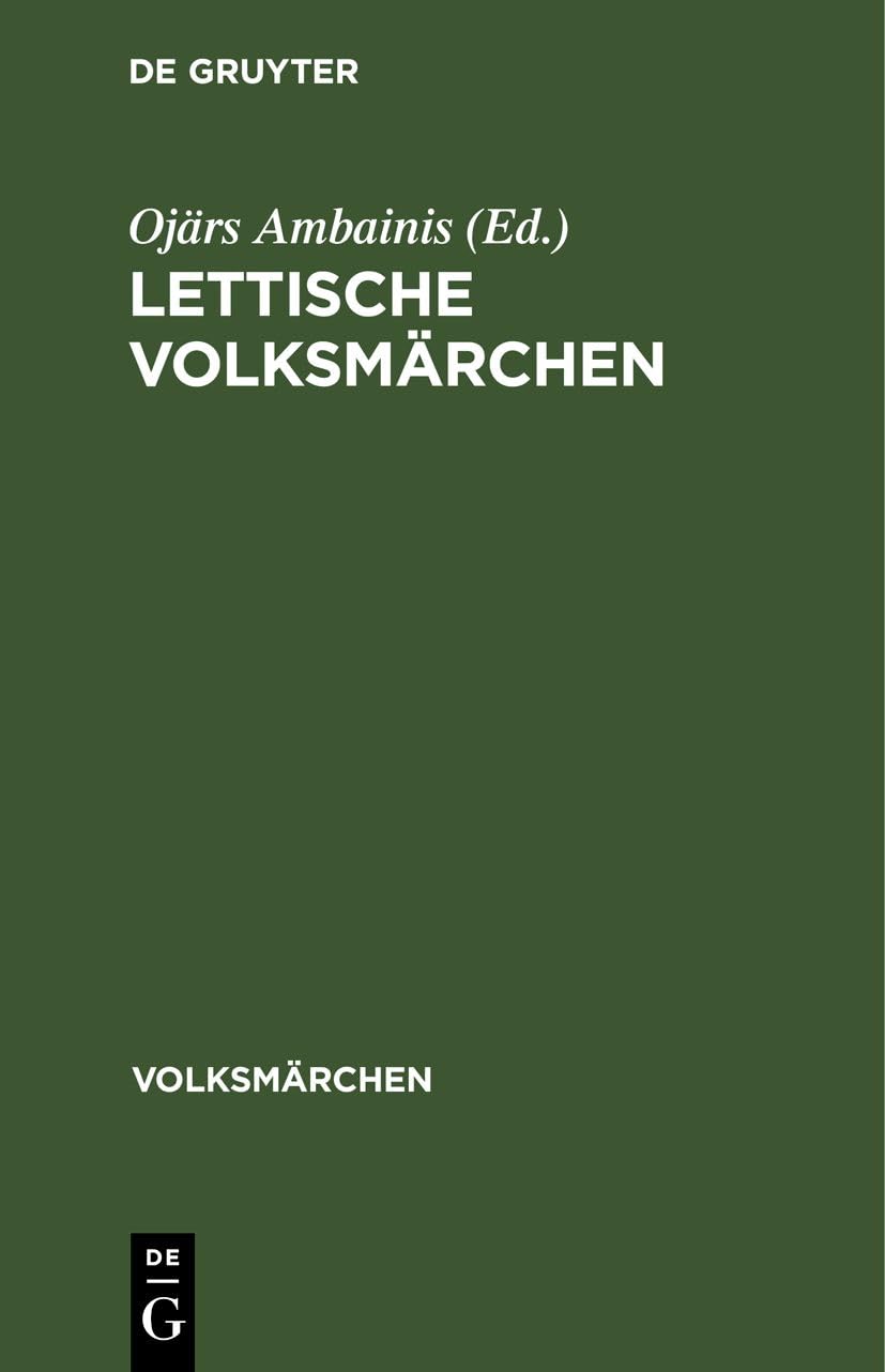 Lettische Volksmärchen: DE