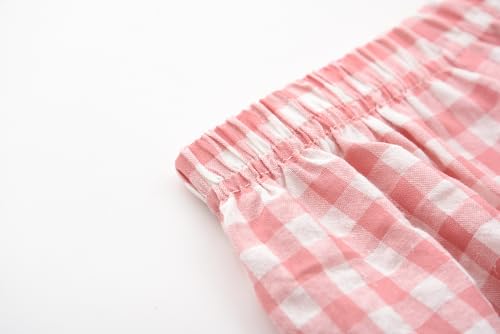 Image of BINIDUCKLING Toddler Pull Up Loose Gingham Girls Pants