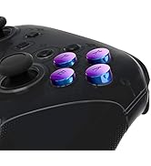 eXtremeRate Chameleon Purple Blue Interchangeable ABXY Buttons for Nintendo Switch Pro Controller...