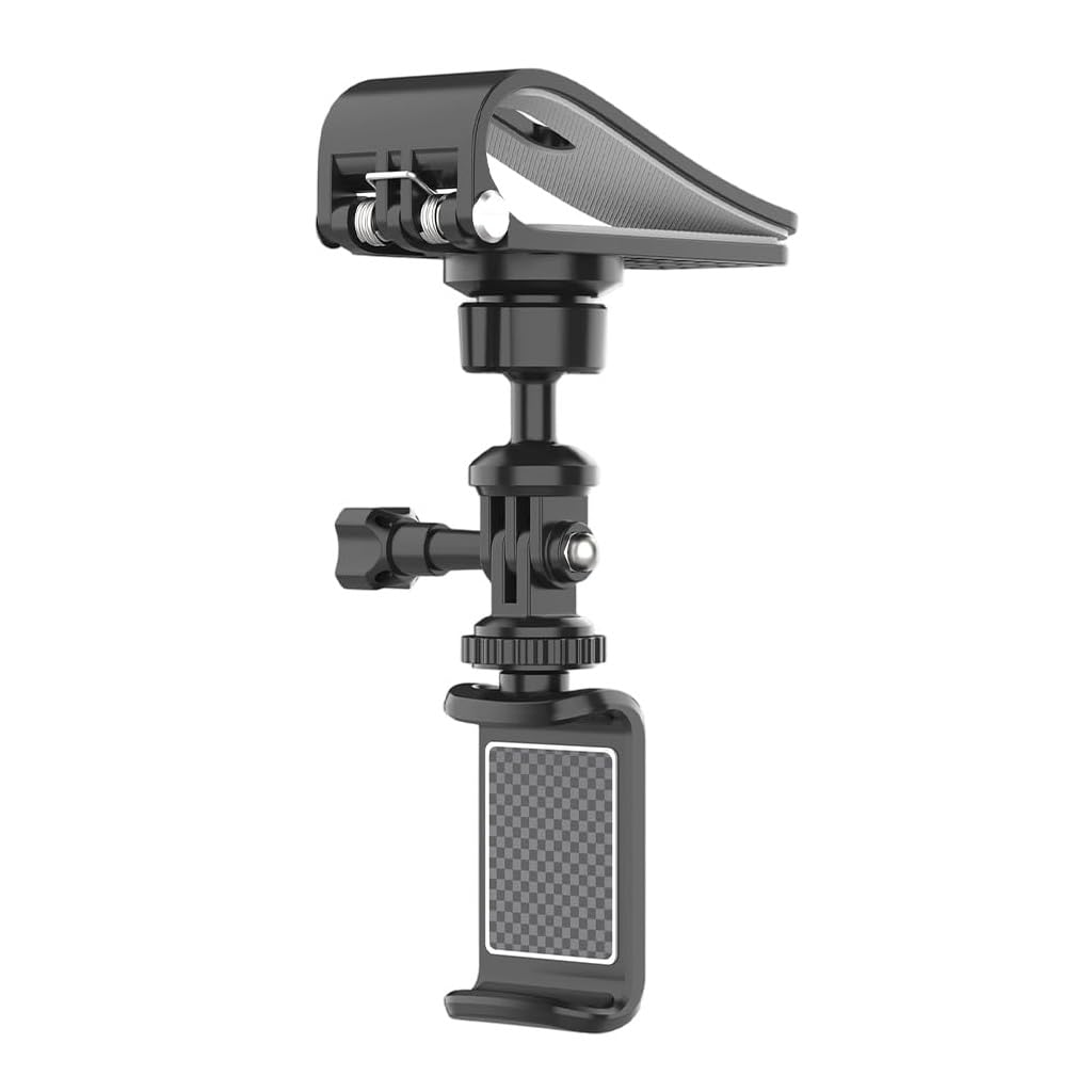 STHIRA® Car Sun Visor Mount Phone Action Camera Holder 360° Quick Clip Vlog Recording Travel Use Mobile Holder Compatible-picture-24