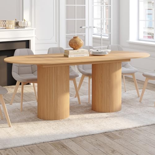 Table à manger ovale extensible 6-10 pers Juliette IDMarket