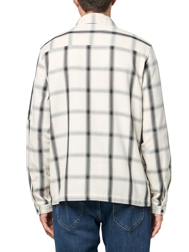 Image of Hugo Men's Cotton Mix Canvas Zip Up Overshirt