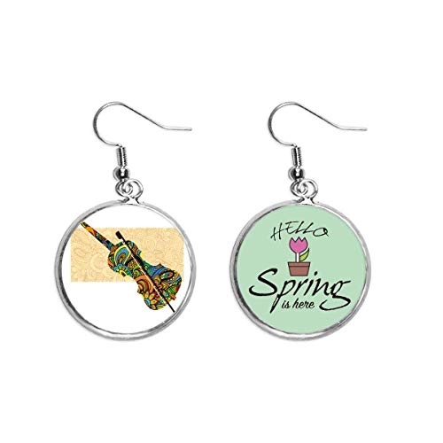 Pendientes de violín rock joyería colgante con diseño exclusivo de festival artístico