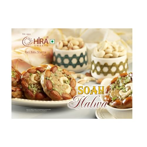 Image of Hira Sweets Soan Halwa (500g) | Made with Pure Desi Ghee | Traditional Indian Sweet | No Artificial Colors or Flavors | Ideal Festival Sweet Gift Pack for Loved Ones