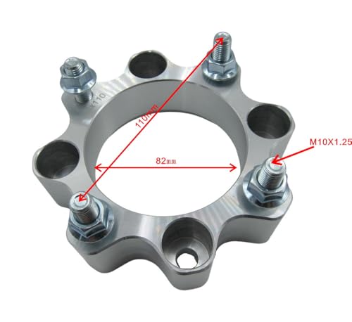 KGVBZBR Entretoises en Aluminium forgé for VTT 4x110, écrous M10 x 1,25 de 35 mm, compatibles avec Les VTT HD CF