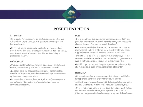 Crédence cuisine adhésive vinyle effet zellige vert pour mur abîmé