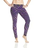 Sew It Seams Tie Dye Women's Cotton Lycra Leggings Large Purple with Royal & Dark Jade