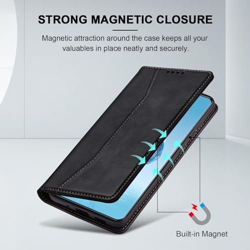 Image of Jasonyu Flip Wallet Case for OnePlus 12R,Black