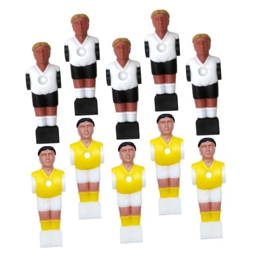 TOPBATHY 10 Stück Tischfußball Ersatzspieler aus Langlebigem Kunstharz Bunte Kunststoff Figuren für Standard Kickerstangen Fußballspieler Zubehör für Freizeit und Spielzimmer