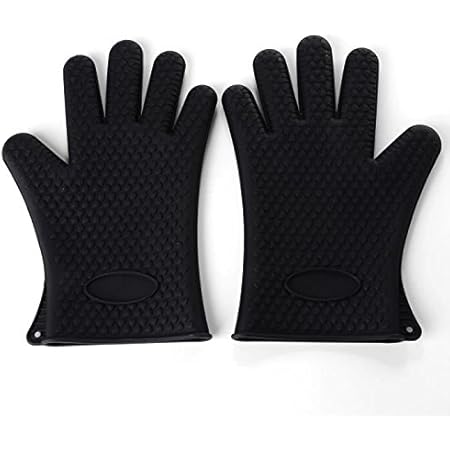 Amazon 5本指クッキンググローブ 耐高温300 350 断熱 耐熱シリコン手袋ベーキング qオーブンミトン 滑り止め フリーサイズ 掴みやすい手形 男女兼用 耐熱グローブ 2枚 鍋つかみ ミトン オンライン通販