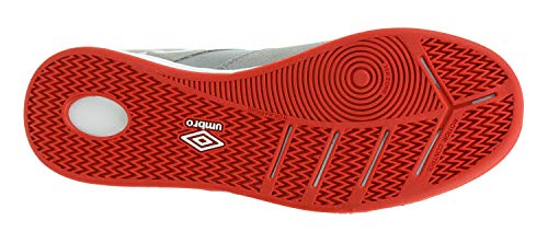 Umbro Men\'s Chaleira Pro Indoor Soccer Shoe, Grey Flannel/Goji Berry 9 - Thumbnail 7