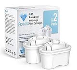 Aozora Replacement Filter Water Pitcher with 4-Stage Filtration for Reducing Lead, Mercury, Zinc, and Removing Chlorine Taste & Odor, Drinking Water Filter for Pitcher