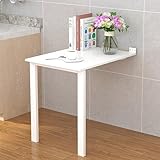 Zusammenklappbarer Schreibtisch zur Wandmontage mit verstärktem Design, platzsparender Verstecktisch, multifunktionaler faltbarer Wandschreibtisch mit Stützbeinen für Küche oder kleine Räume