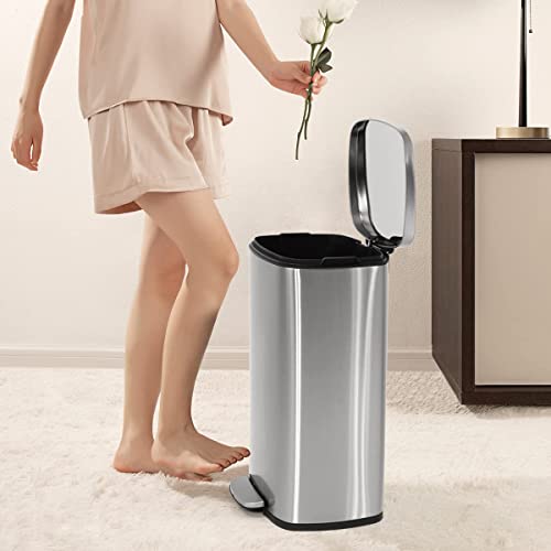 Caneca de basura rectangular acero inoxidable 50L miniatura 2