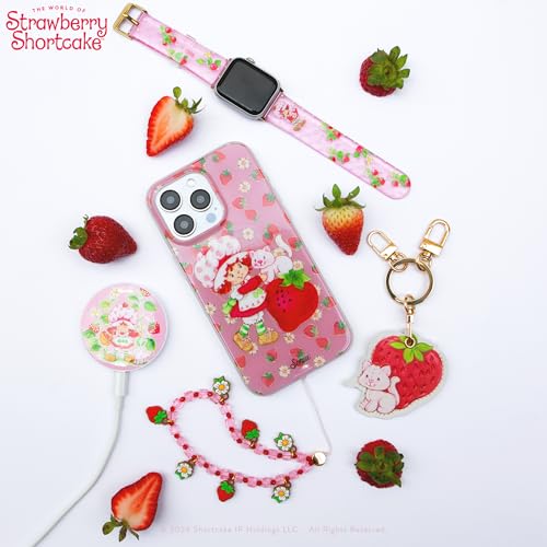 Image of Sonix Keychain Case Compatible with Apple AirTag | Protective Cover Keychain for AirTag | Strawberry Shortcake Vintage