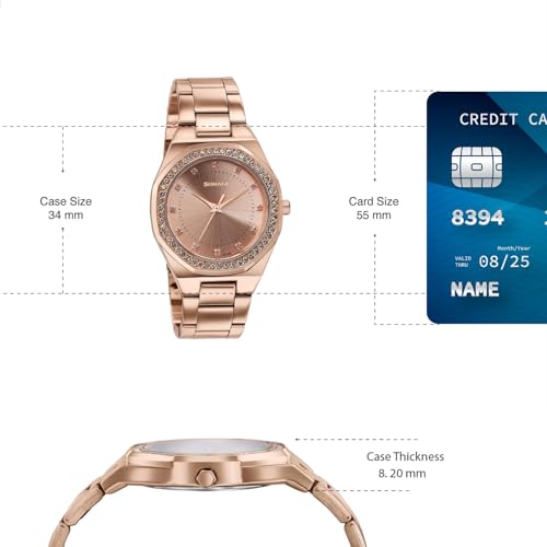 Image of Sonata Jashn with Quartz Analog Rose Gold Dial Rose Gold Strap Women's Wedding Watch - 87121WM02