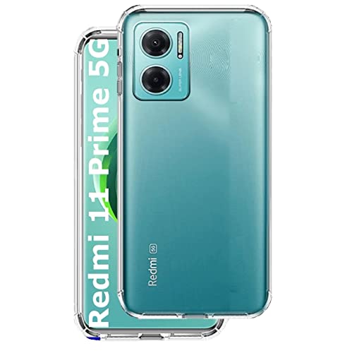 Image of COVERBLACK Rubber Back Cover for Mi Redmi 11 Prime (5G) - Transparent