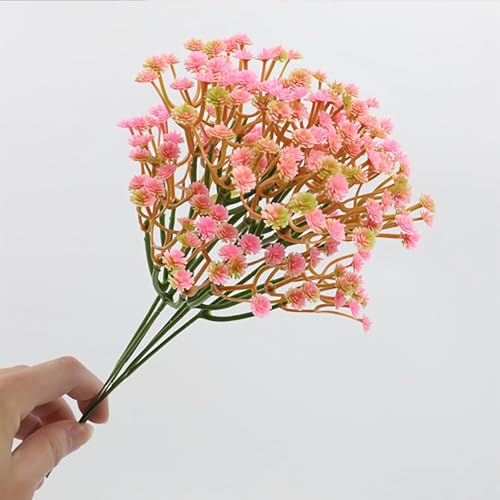 Image of VRB Dec 20 Pcs Artificial Baby's Breath Flower Bunch,Gypsophila Bouquets Flower Sticks for Vase,Flowers for Vases, Decoration Items for Living Room,Home Decor,Chritmas (20 Pcs - Pink Gypsophila)
