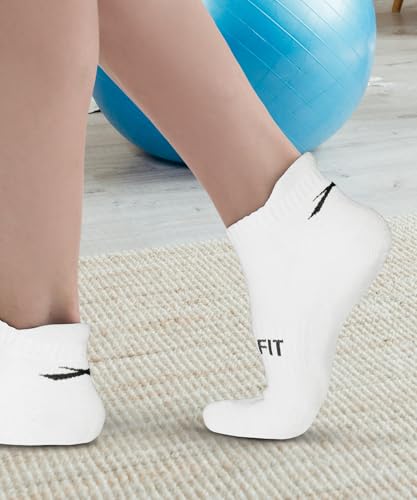 ALONG FIT 3/4 Pairs Non Slip Grips Sock for Women Men Pilates Yoga Socks for Barre Hospital Barefoot Grippy Sock4