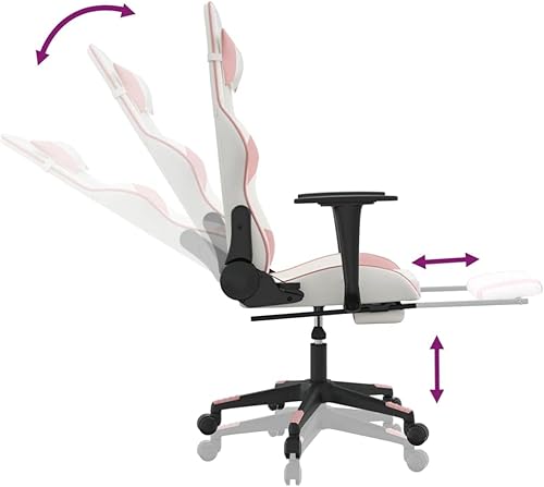 Miniatura 7 de Silla de oficina reclinable para juegos, silla de masaje, silla de escritorio con reposapiés, adecuada para jugar juegos de computadora, ver