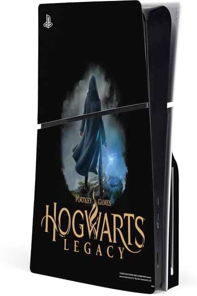 Skinit Decal Gaming Skin Compatible with PS5 Slim Disk Console - Officially Licensed Wizarding World Hogwarts Legacy Main Poster Design
