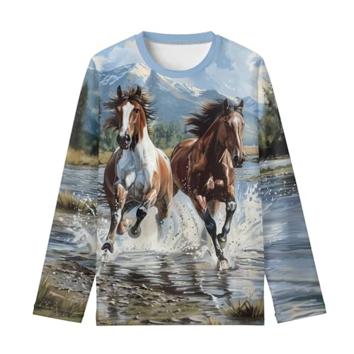 Image of Kids Long Sleeve Shirts for Girls 3-16 Year Old Cute Clothes for Teen Girls Casual Workout Tops