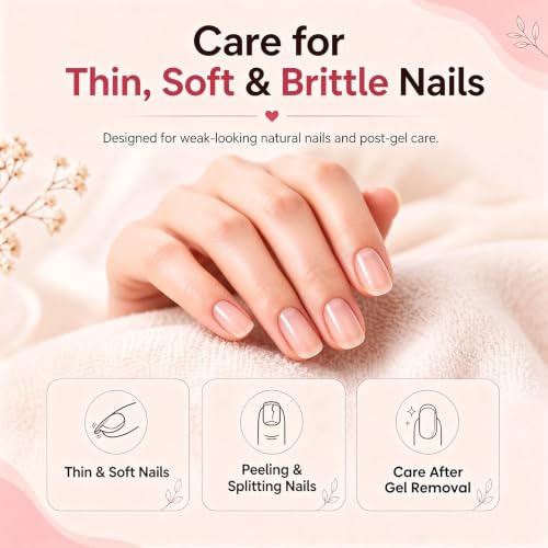 Image of Beetles Nail Strengthener and Growth Pink Nail Polish, Nail Care Treatment
