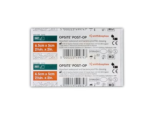 Opsite post-opératoire imperméable transparent 6.5 x 5 cm