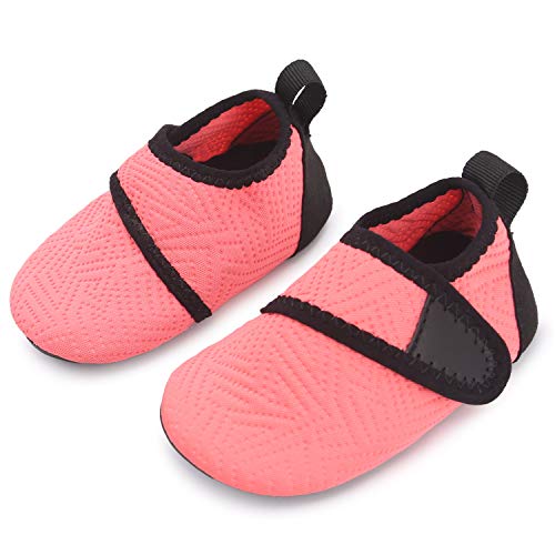 Barerun Baby Girls Boys Swim Water Shoes Quick Dry Non-Slip Water Skin Barefoot Sports Shoes Aqua Socks For Infant Orange 18-24 Months Infant #TOP2
