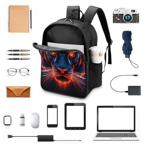 Bolsa impermeable 3D mochila para niños de tigre y niñas escolares con tirantes ajustables 4
